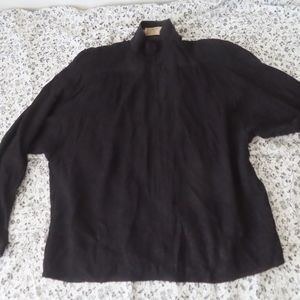 vintage miss v valentino 1/2 zip blouse shirt top sz 44/10